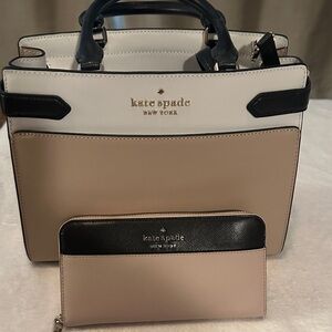 Kate Spade Black and Tan Satchel Set